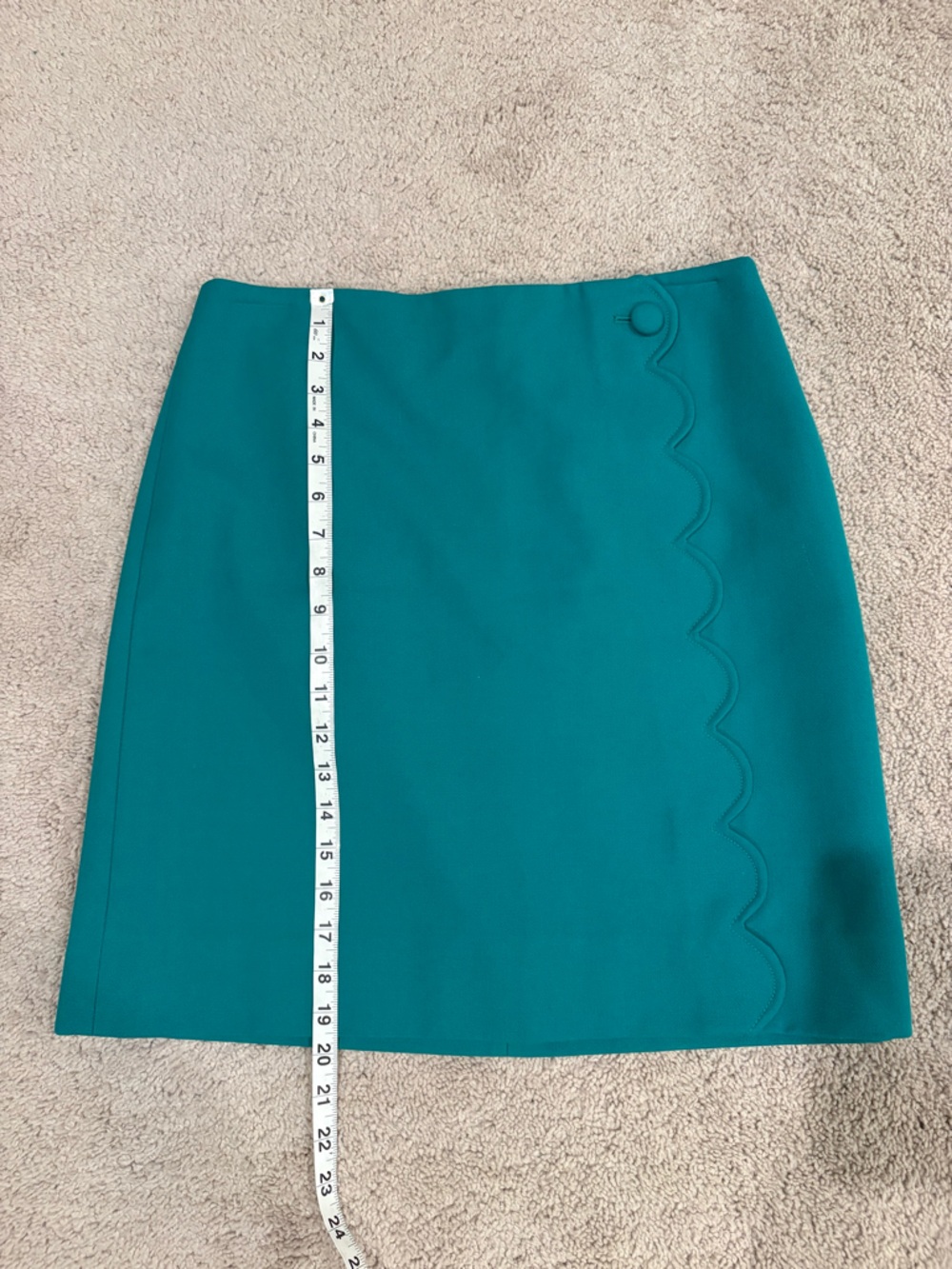 J. Crew Teal Scalloped Pencil Skirt - Picture 7 of 7